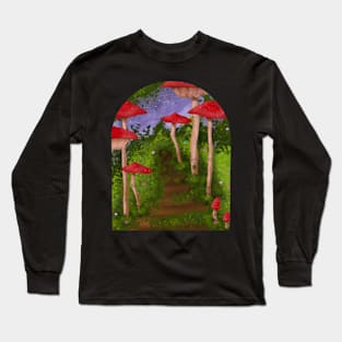 mushroom forest Long Sleeve T-Shirt